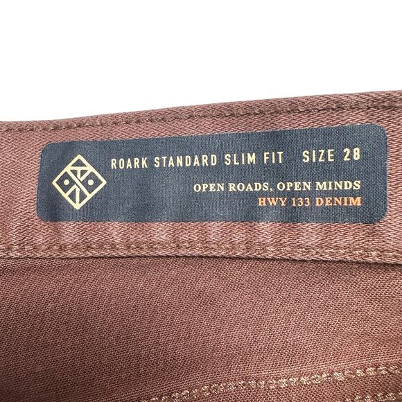 Roark | Men | HWY 133 Maroon Slim Fit Tapered Broken Twill Jeans | Size 28 - Picture 6 of 13